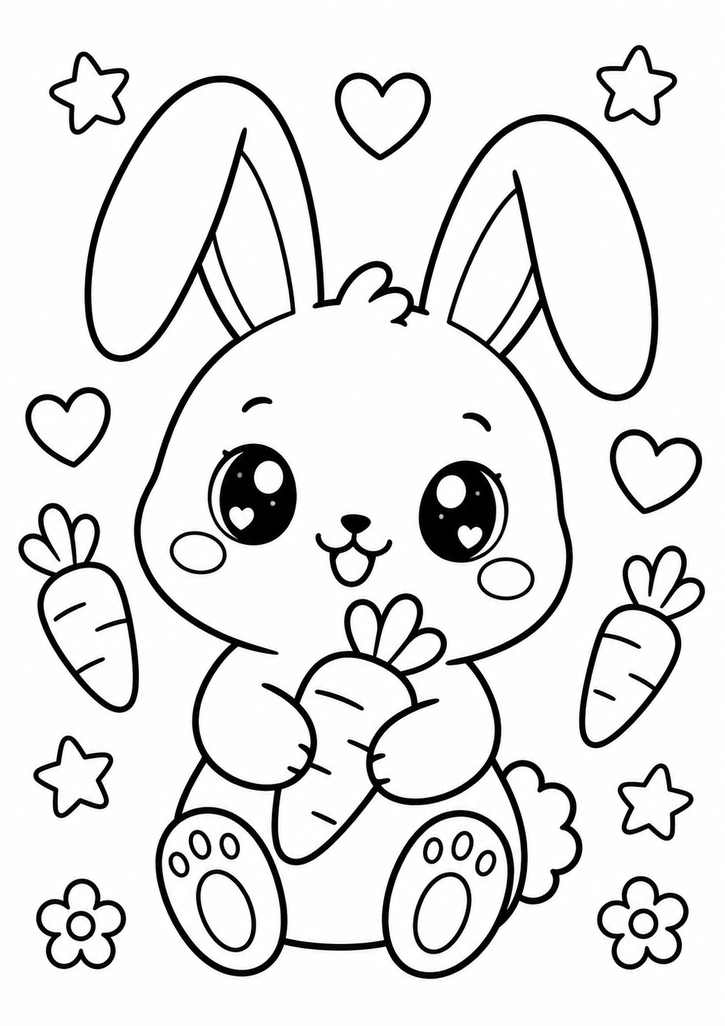 Le lapin et ses carottes