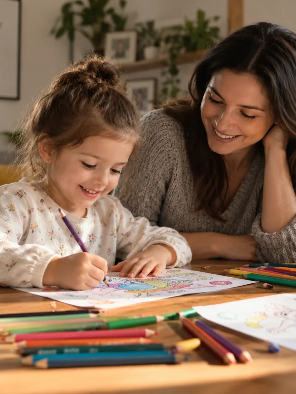 Accompagner Son Enfant Pendant Le Coloriage