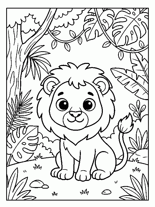 Le lion et la liane