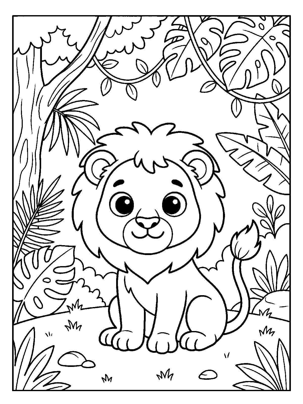 Le lion et la liane