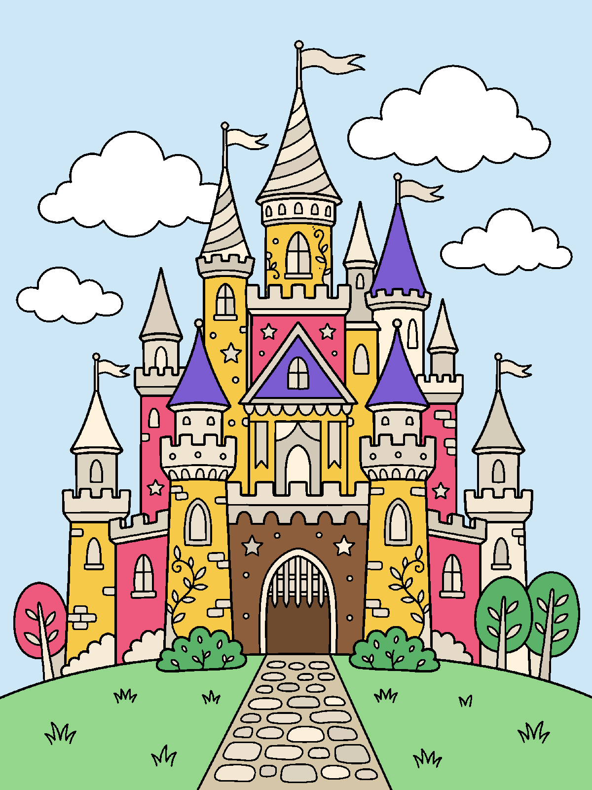 Le chateau aux mille fenetres en couleur