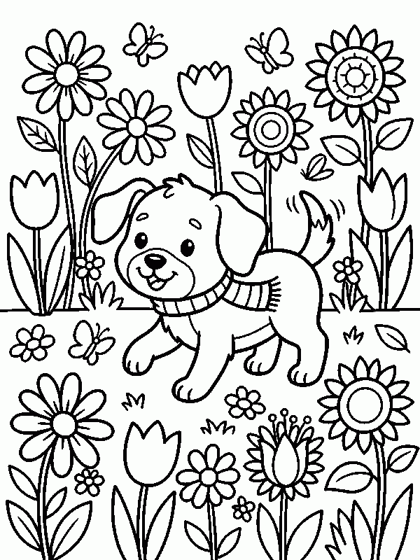 Bilou et le jardin de fleurs