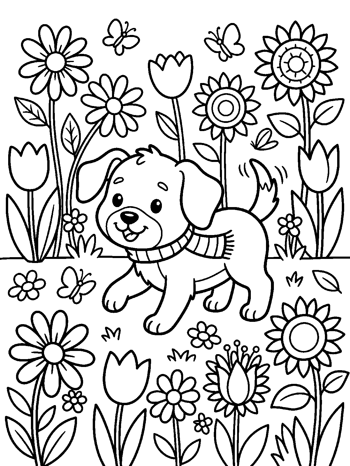 Bilou et le jardin de fleurs