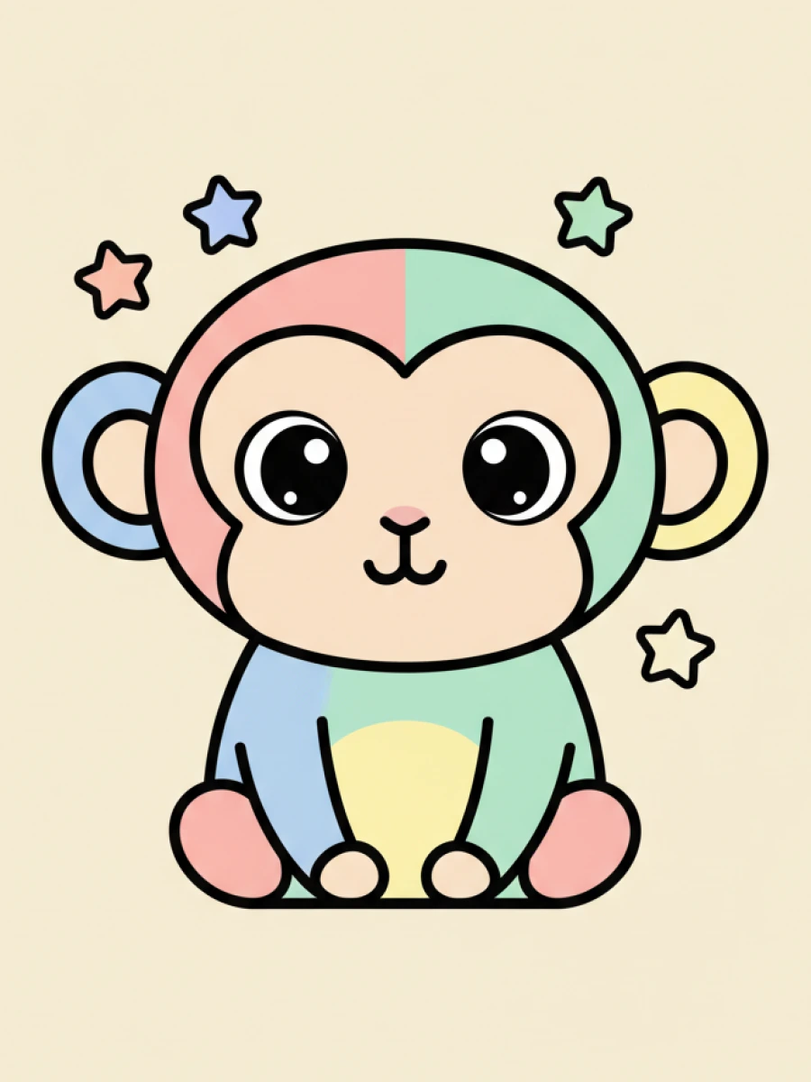 coloriage singe