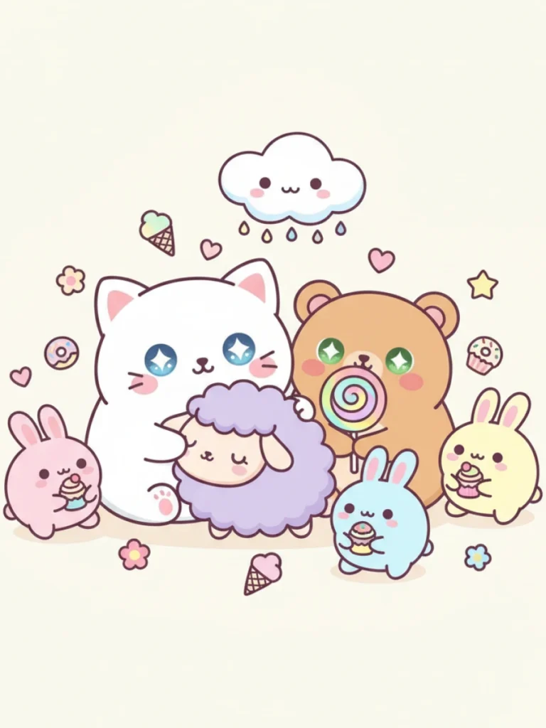 Coloriage Animaux Kawaii