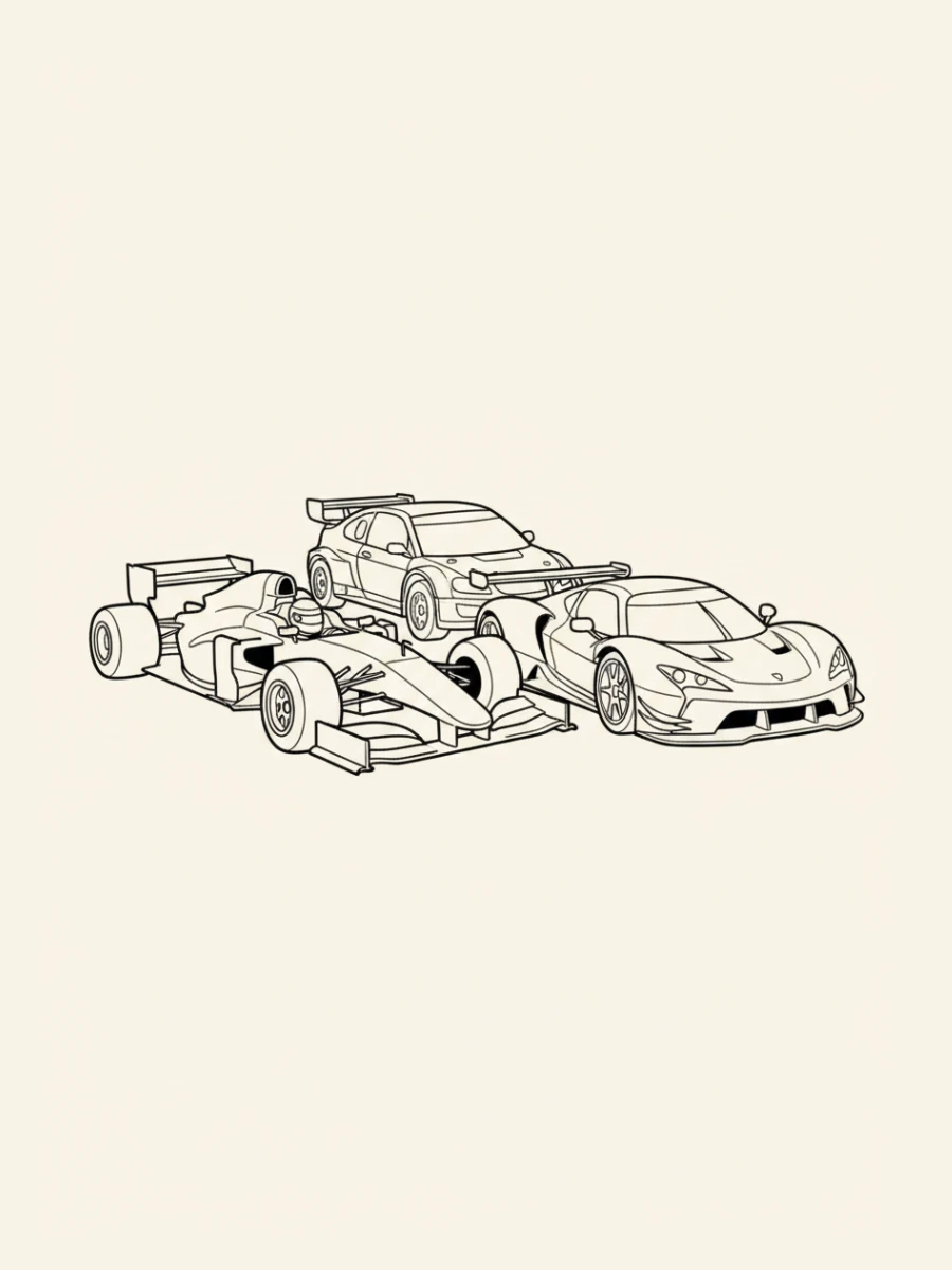 coloriage voiture de course
