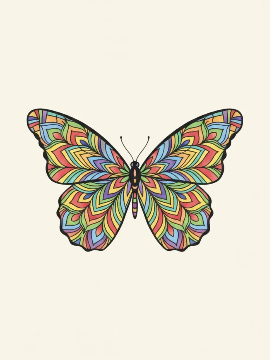 Coloriage papillon mandala