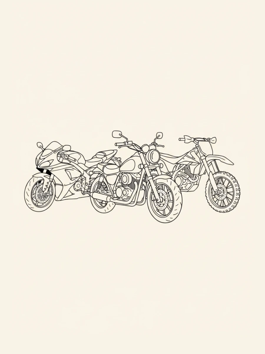coloriage moto